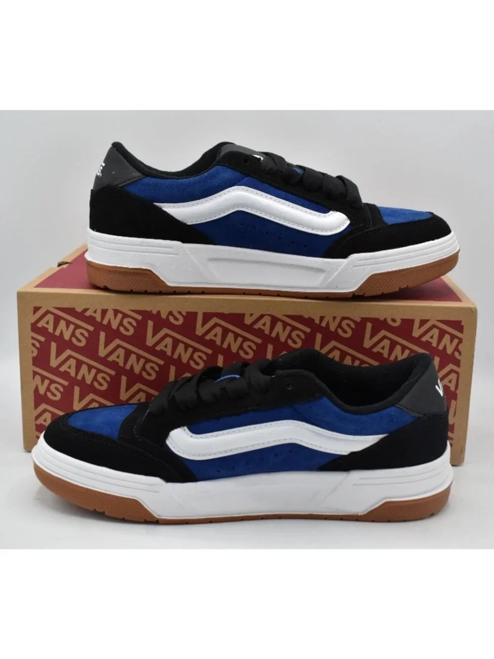 Vans‎ Womens Size 7.5 Hylane Retro Skate Y2K Black Blue Sneaker Shoes